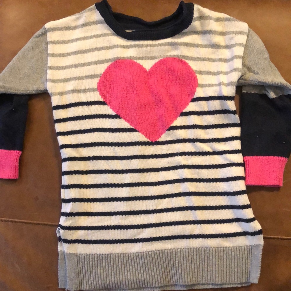 Hearts and striped GAP sweater